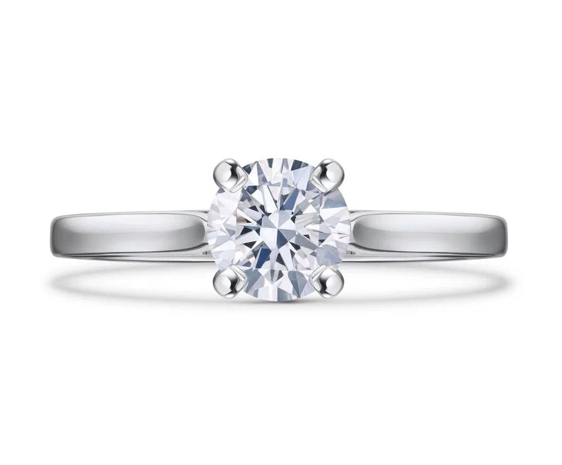 кольцо с лабораторным бриллиантом 0,52 ct.