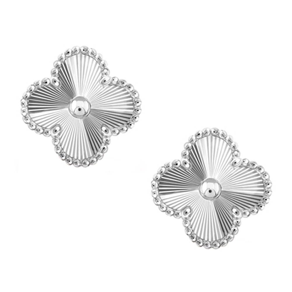 серьги van cleef & arpels из белого золота