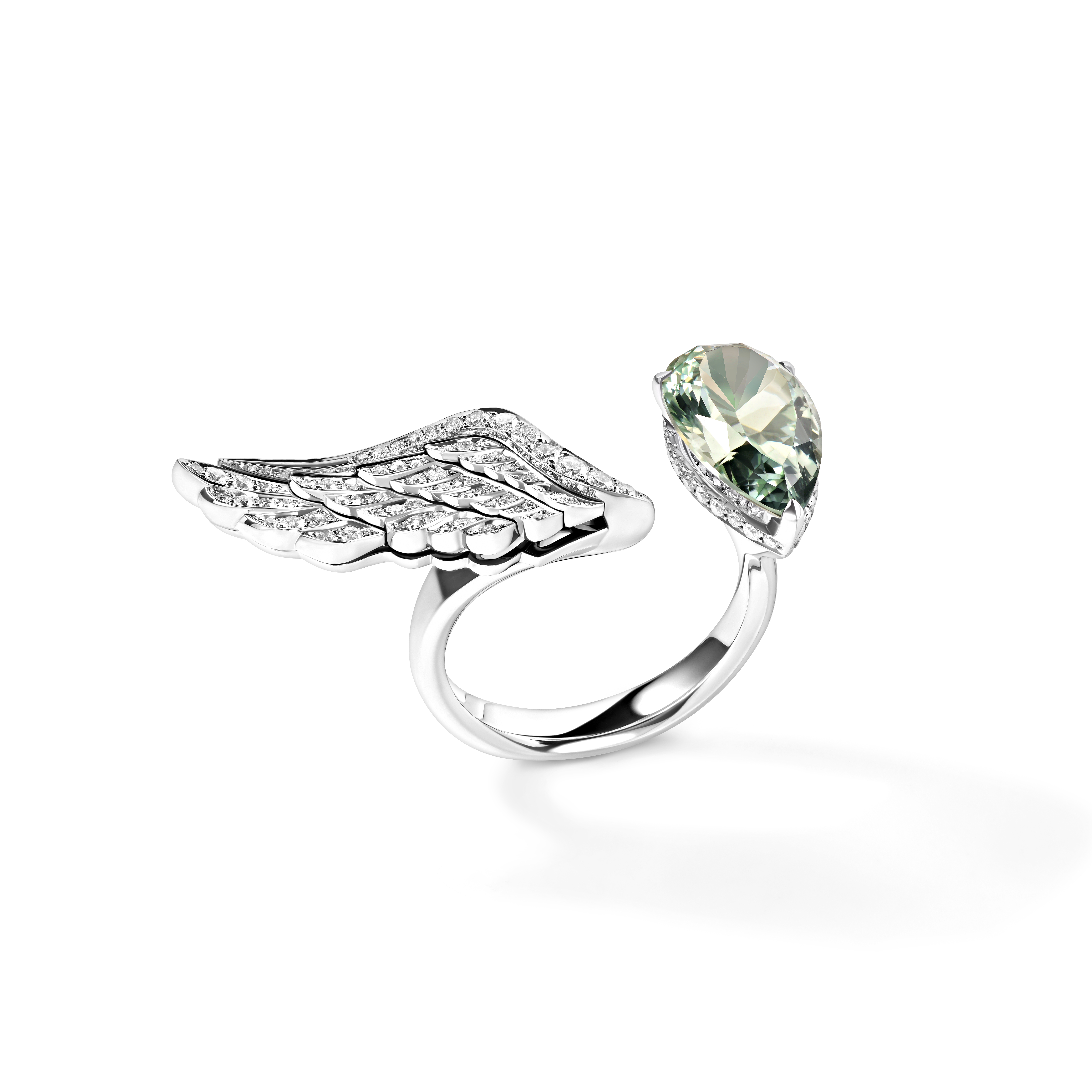 кольцо с топазом 6,57ct и бриллиантами 0,517 ct