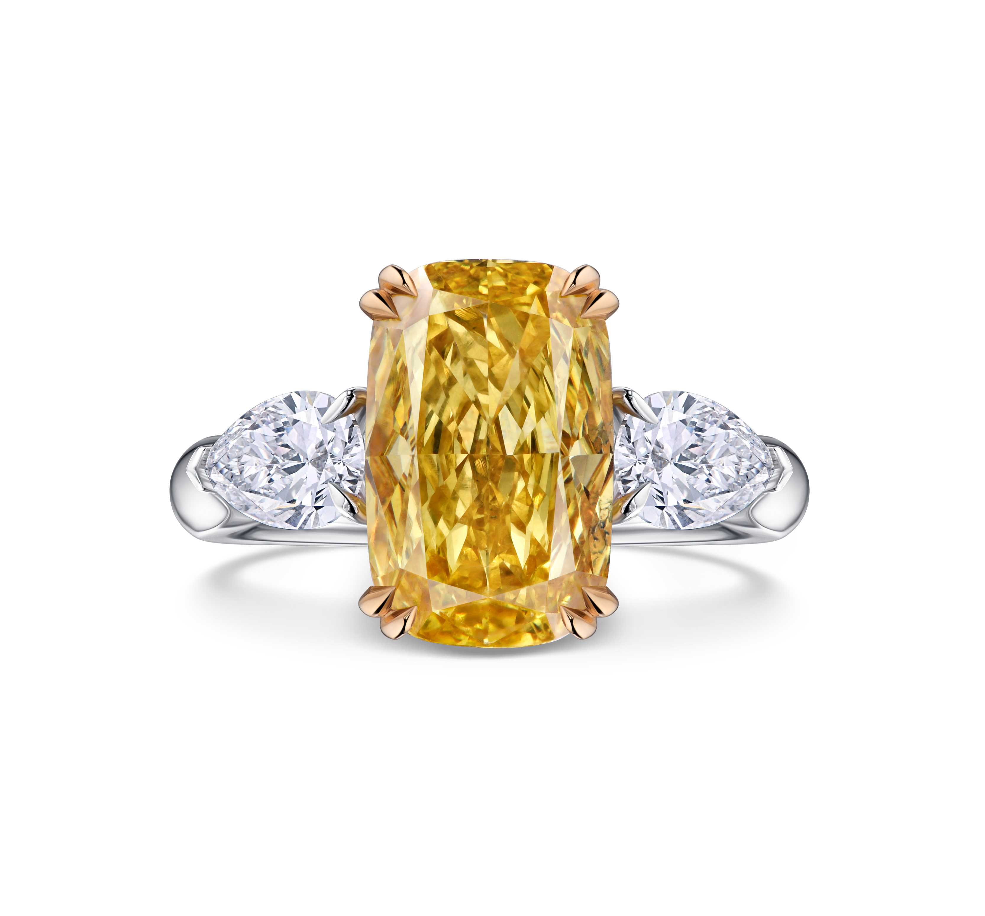 кольцо с желтым бриллиантом 5,01 ct.