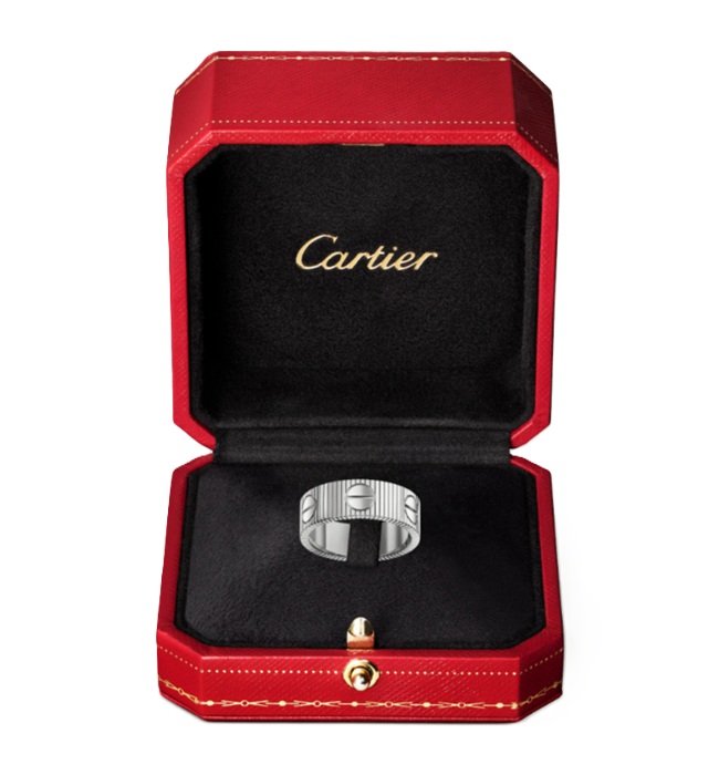 кольцо cartier love unliimited из белого золота