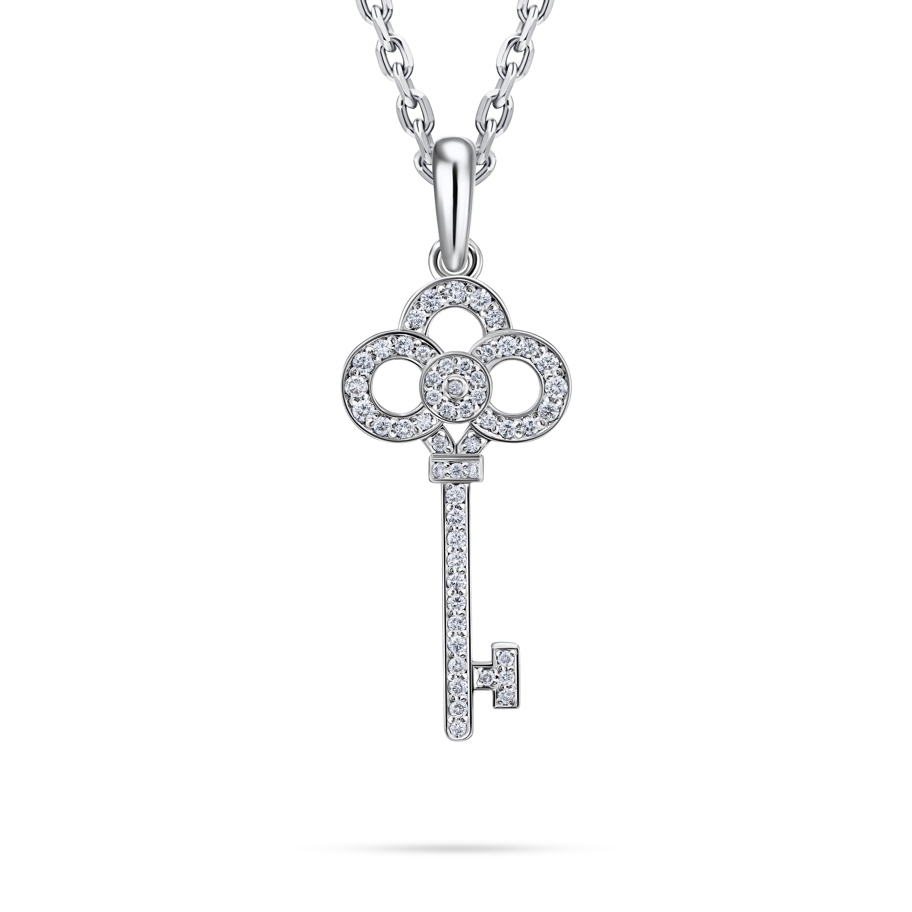 подвеск- ключ tiffany & co с бриллиантами 0,31 ct.