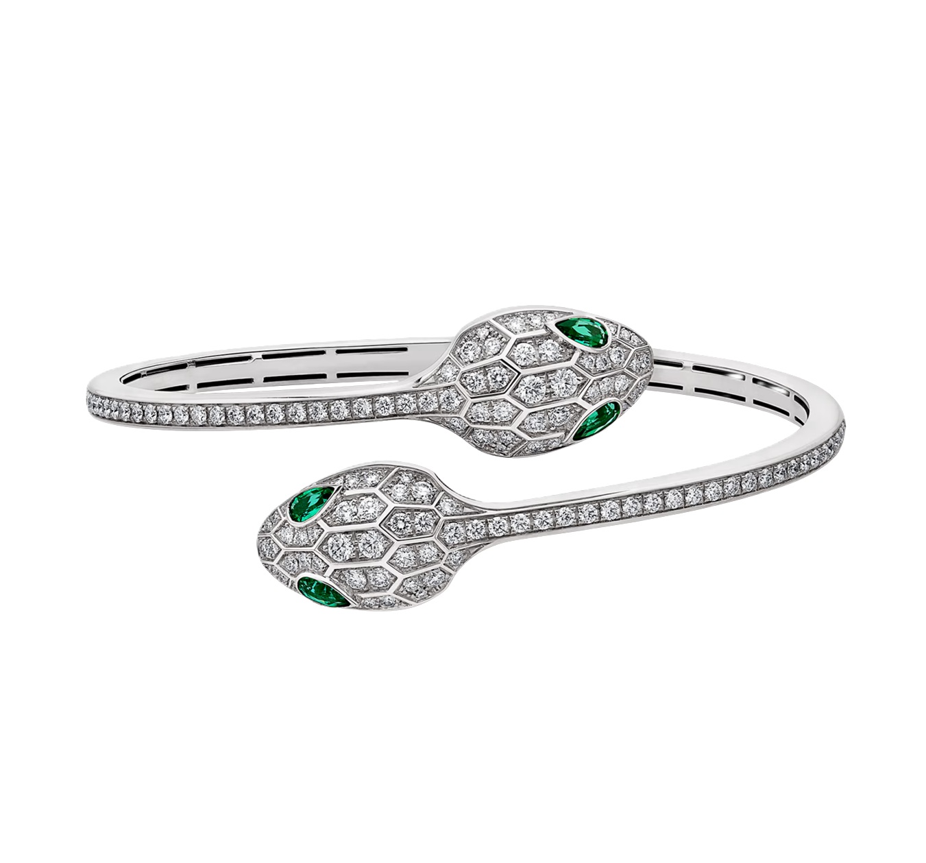 браслеты serpenti seduttori с изумрудами и бриллиантами 1.79 ct.