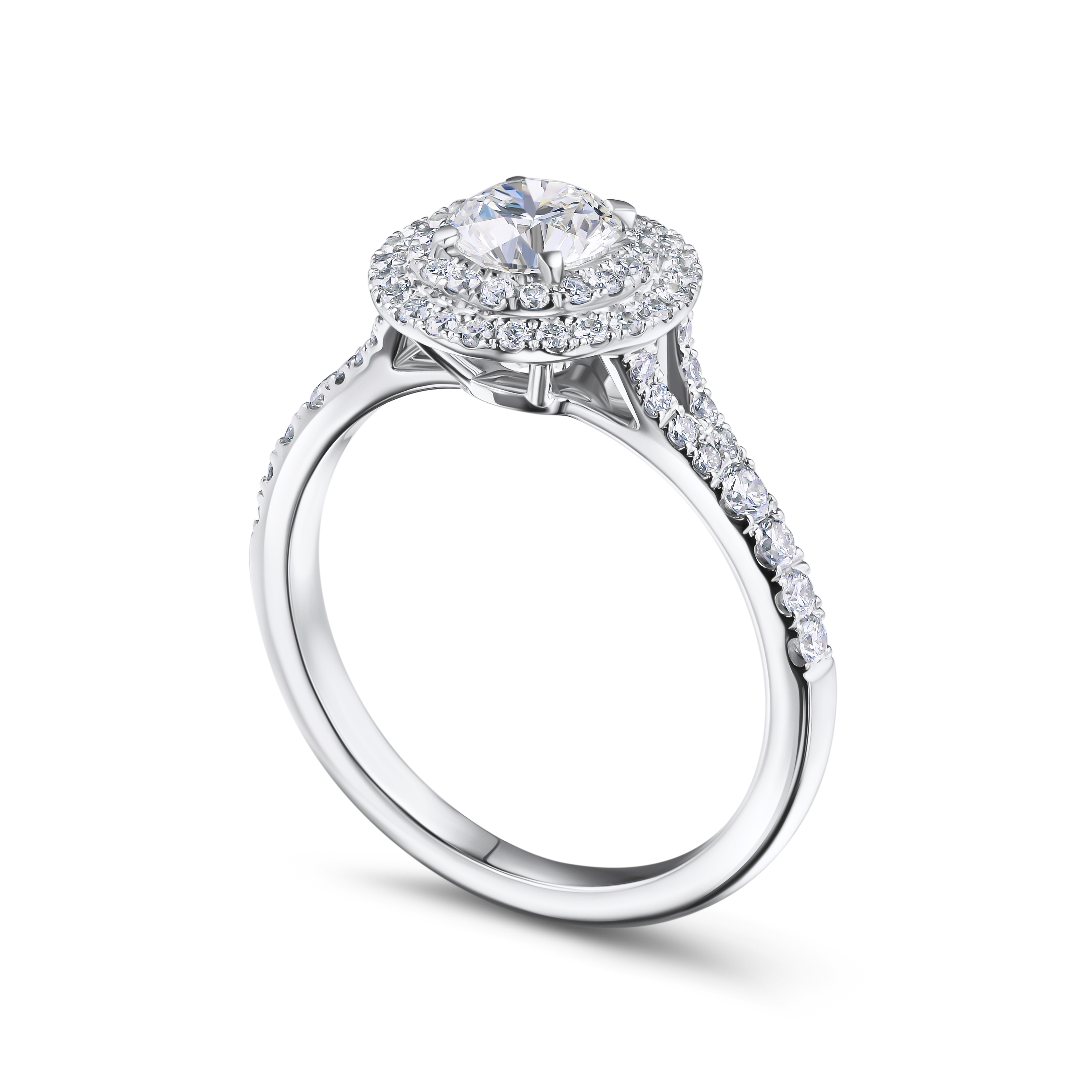 кольцо с выращенным бриллиантом огранки круг 0,55 ct.