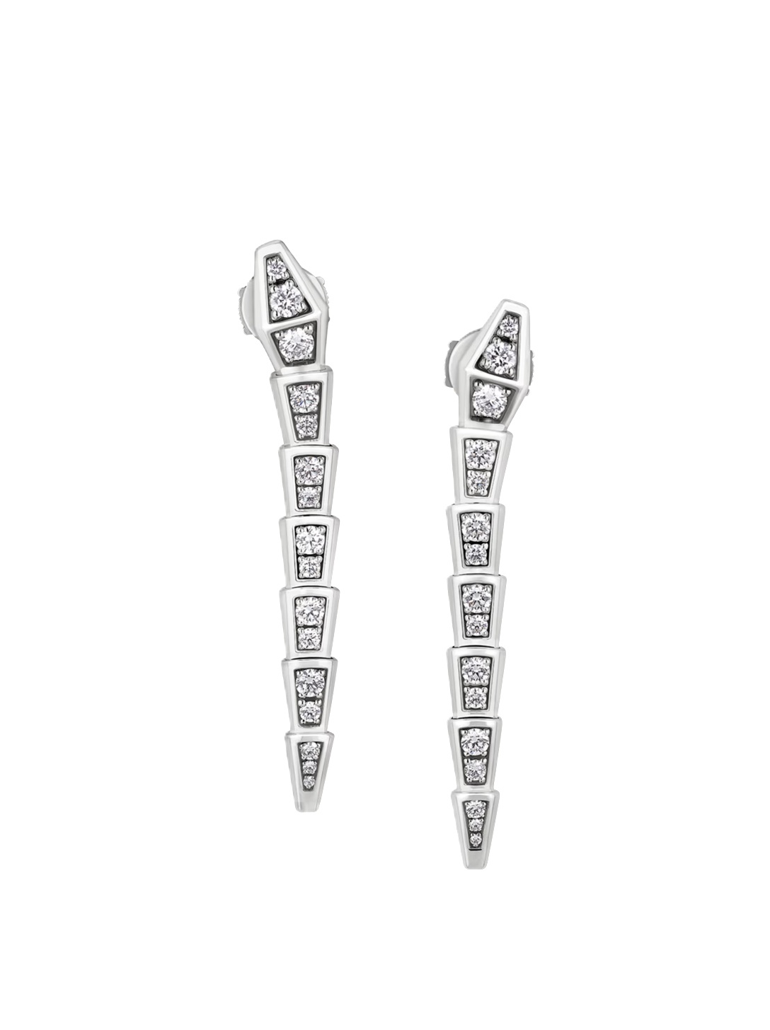 серьги serpenti viper с бриллиантами 1.08 ct.