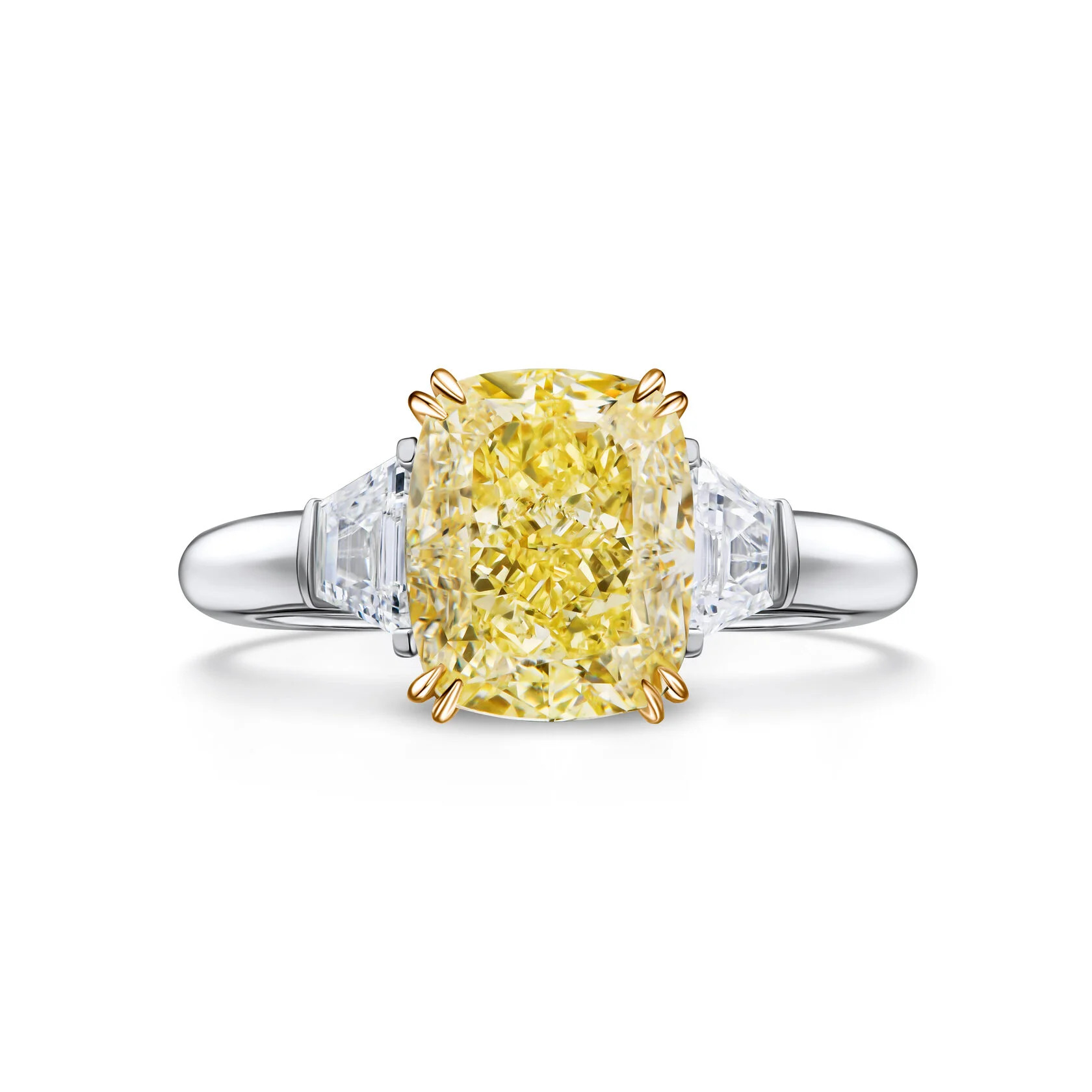 кольцо с бриллиантом 5,013 ct и с бриллиантами 0.650 ct