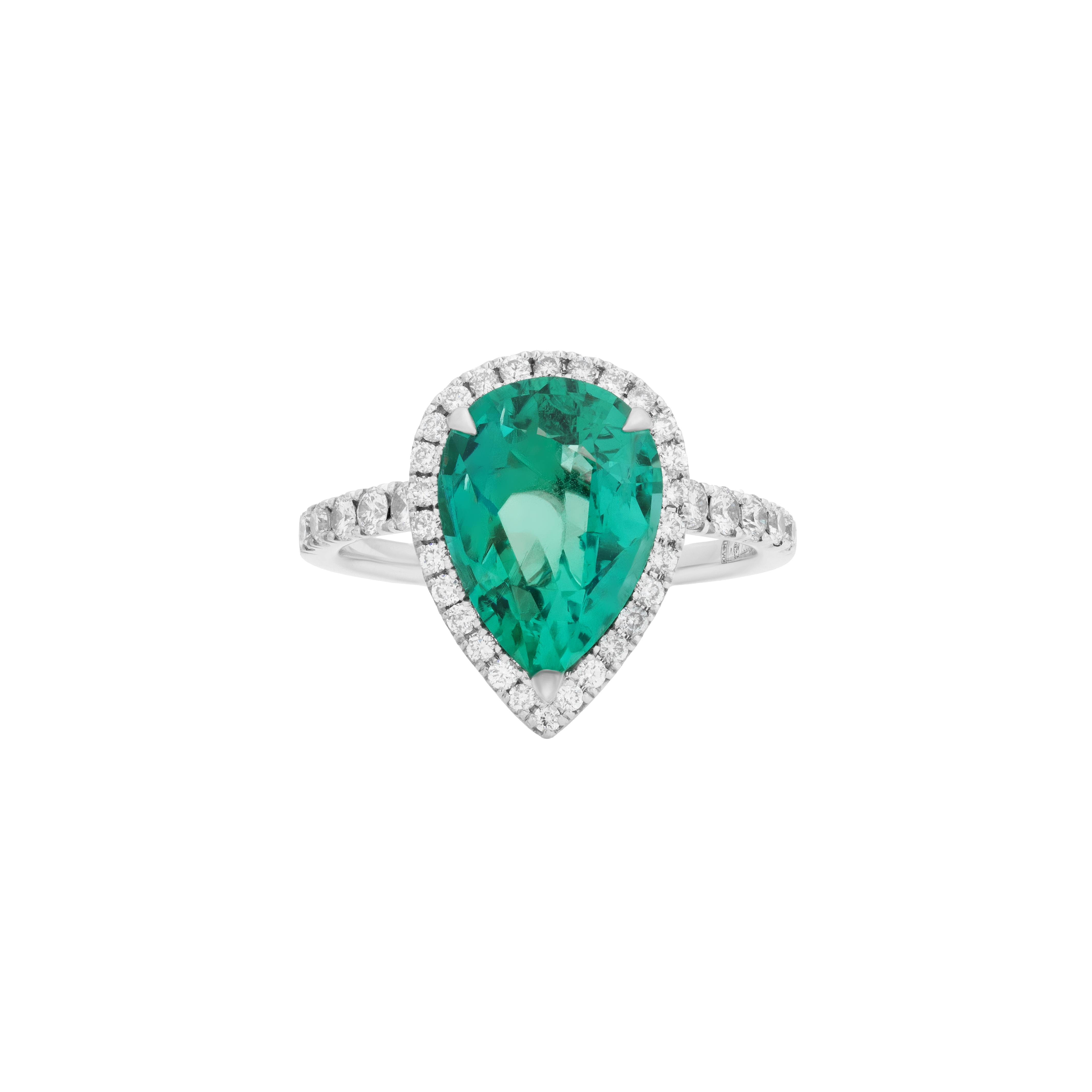 кольцо с изумрудом 3.38 ct и бриллиантами 0,44 сt