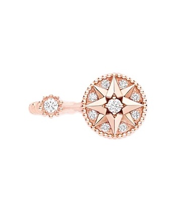 кольцо dior rose des vents c бриллиантами 0.22ct.
