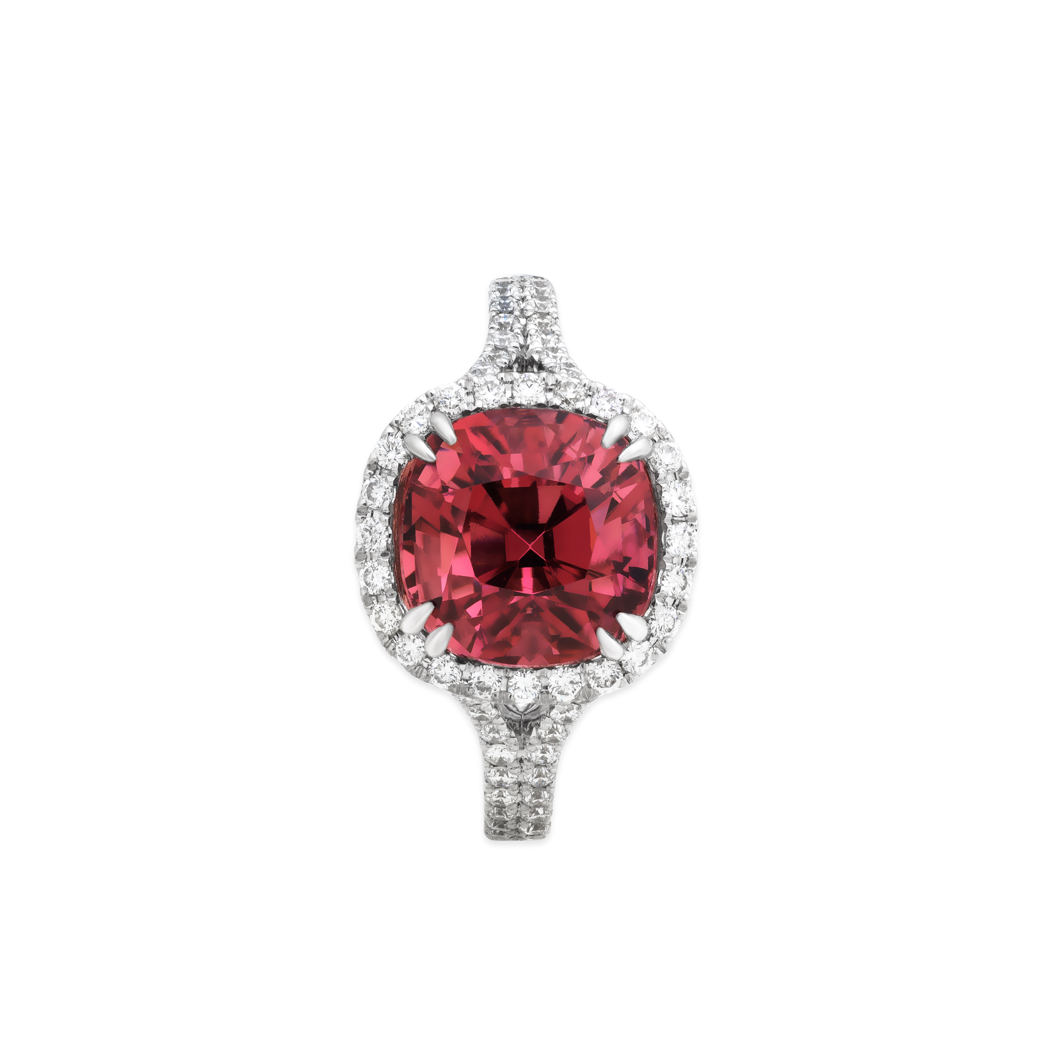 кольцо с турмалином 4,25 ct. и бриллиантами
