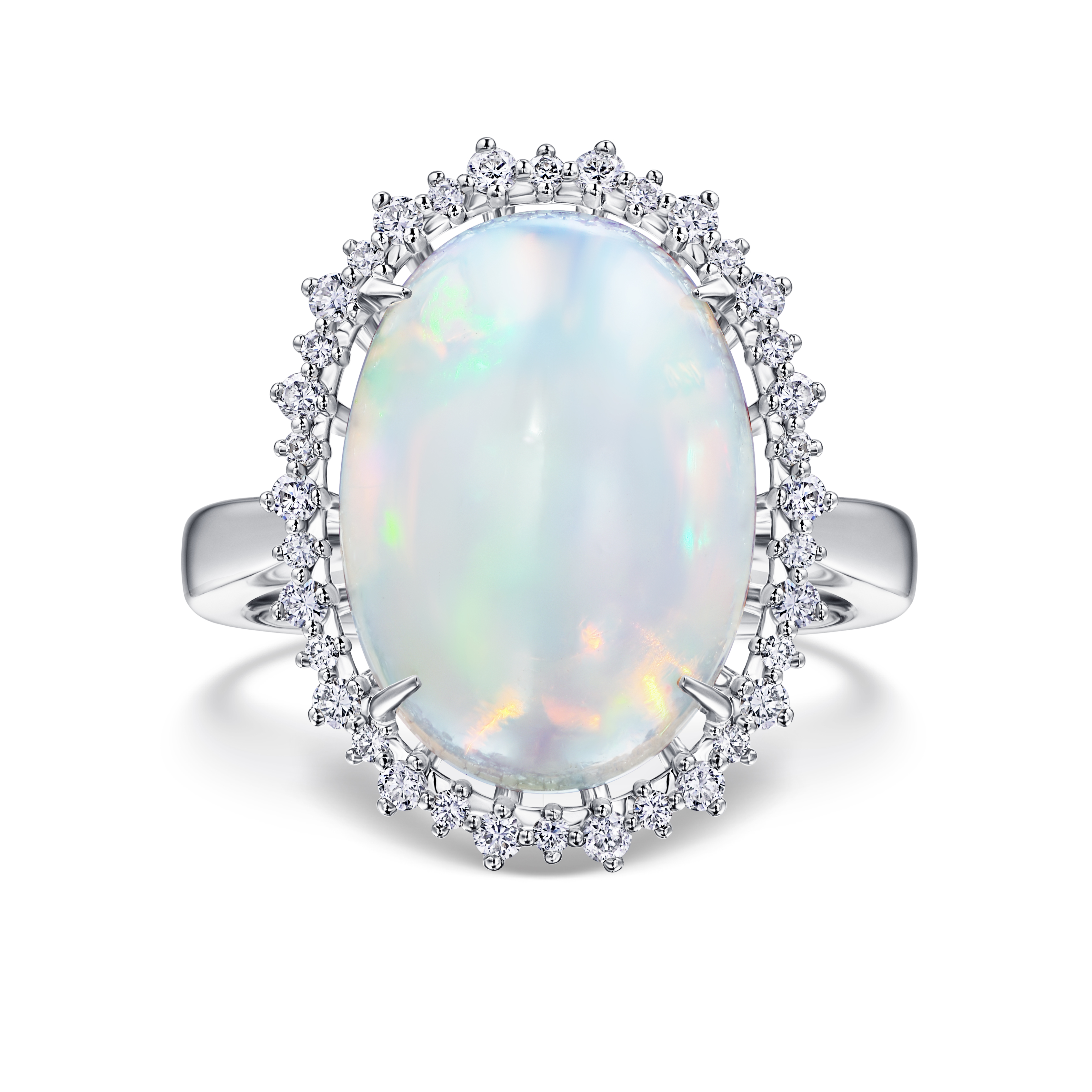 кольцо из золота с опалом 5,66 ct и бриллиантами