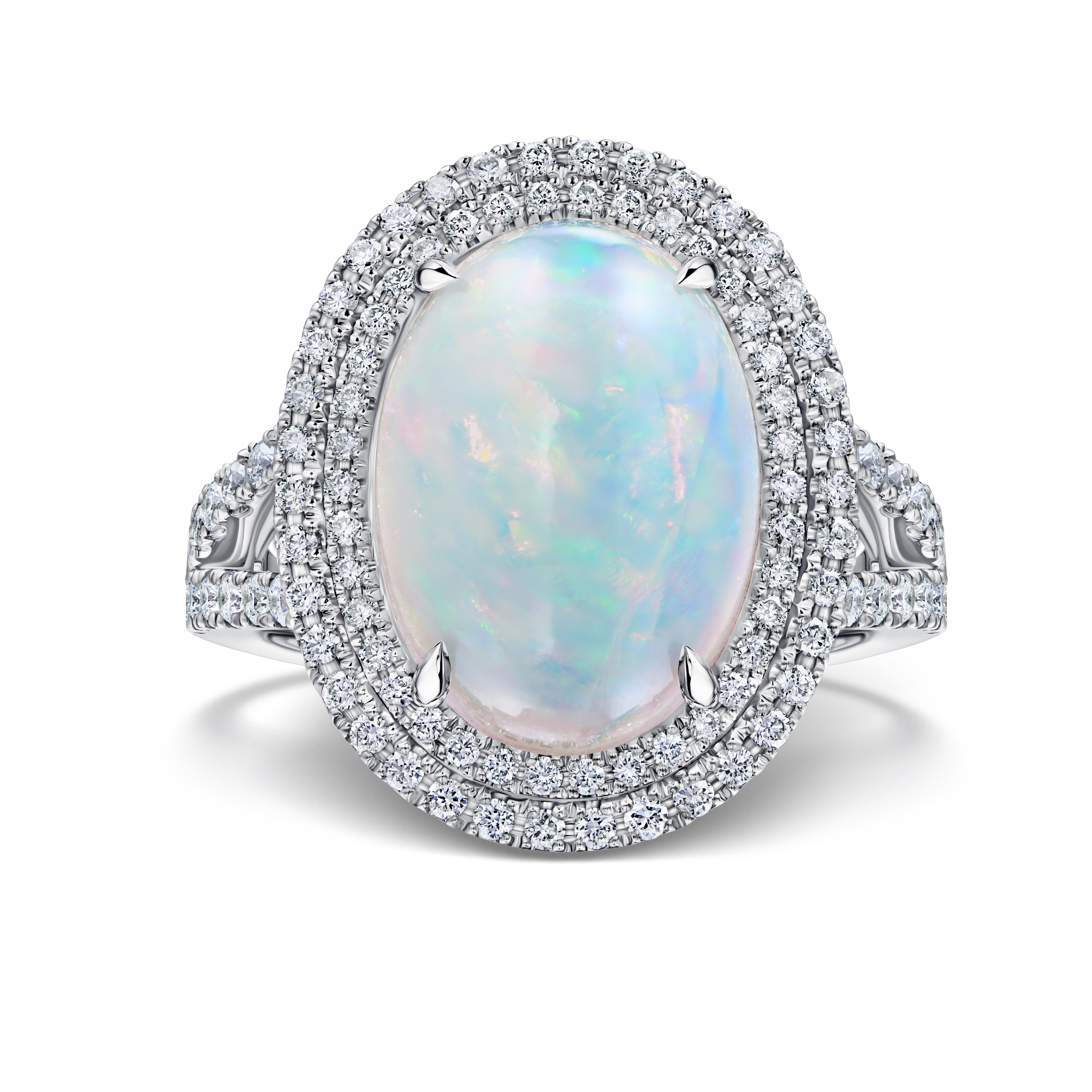 кольцо с опалом 6.93 ct и бриллиантами 0.578