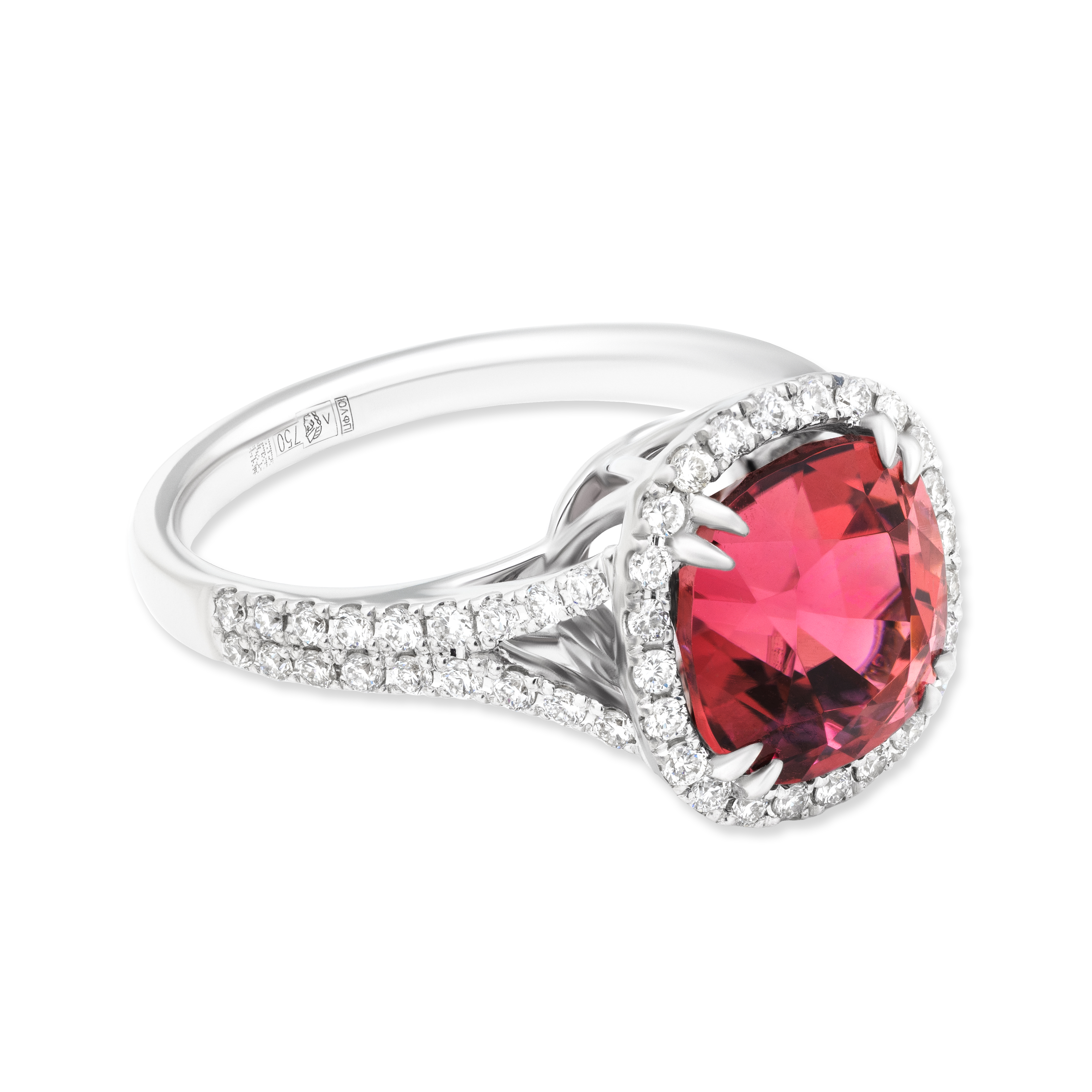 кольцо с турмалином 4,25 ct. и бриллиантами