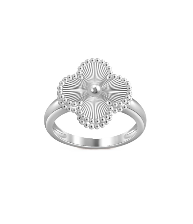 кольцо van cleef & arpels alhambra из белого золота