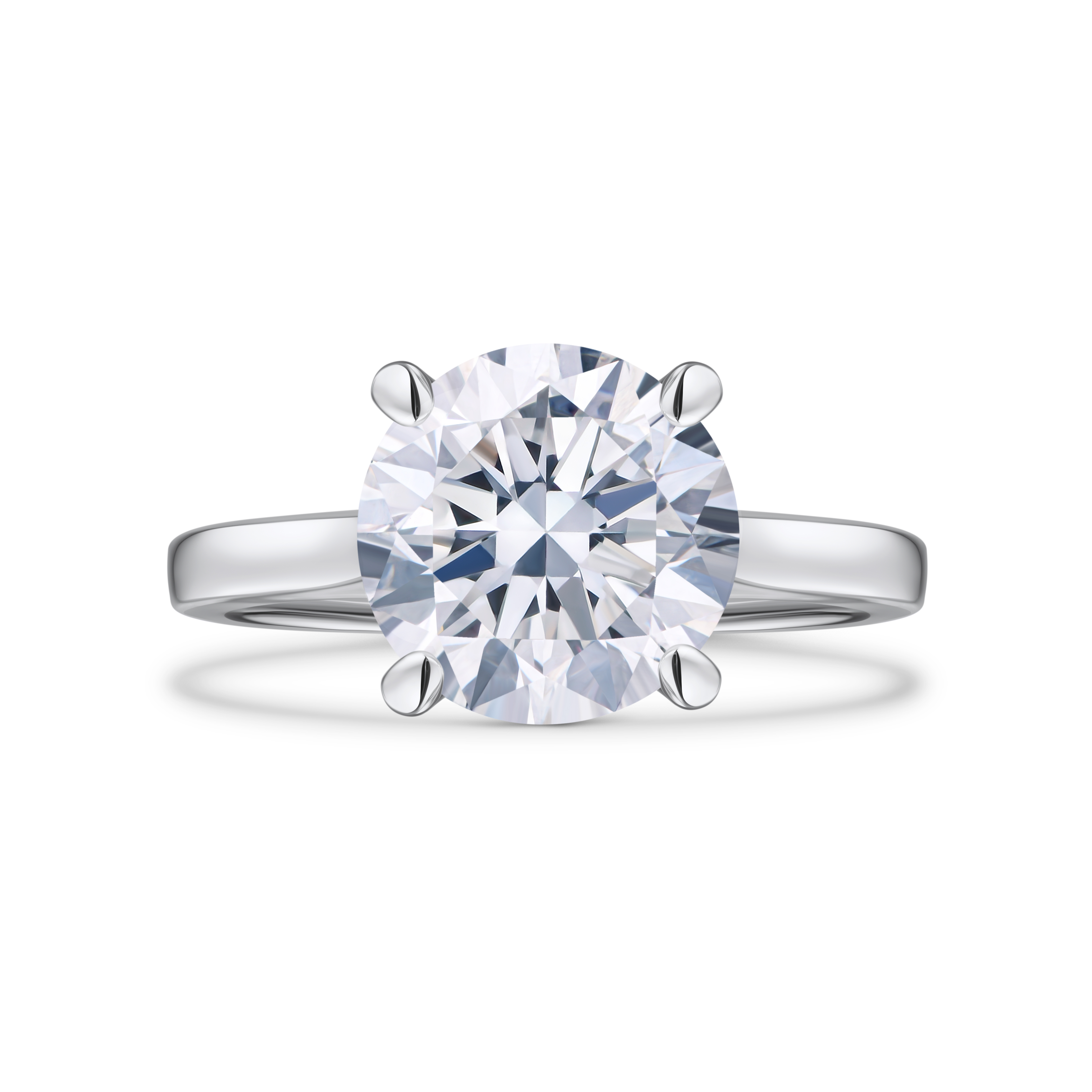кольцо с лабораторным бриллиантом 2,50 ct
