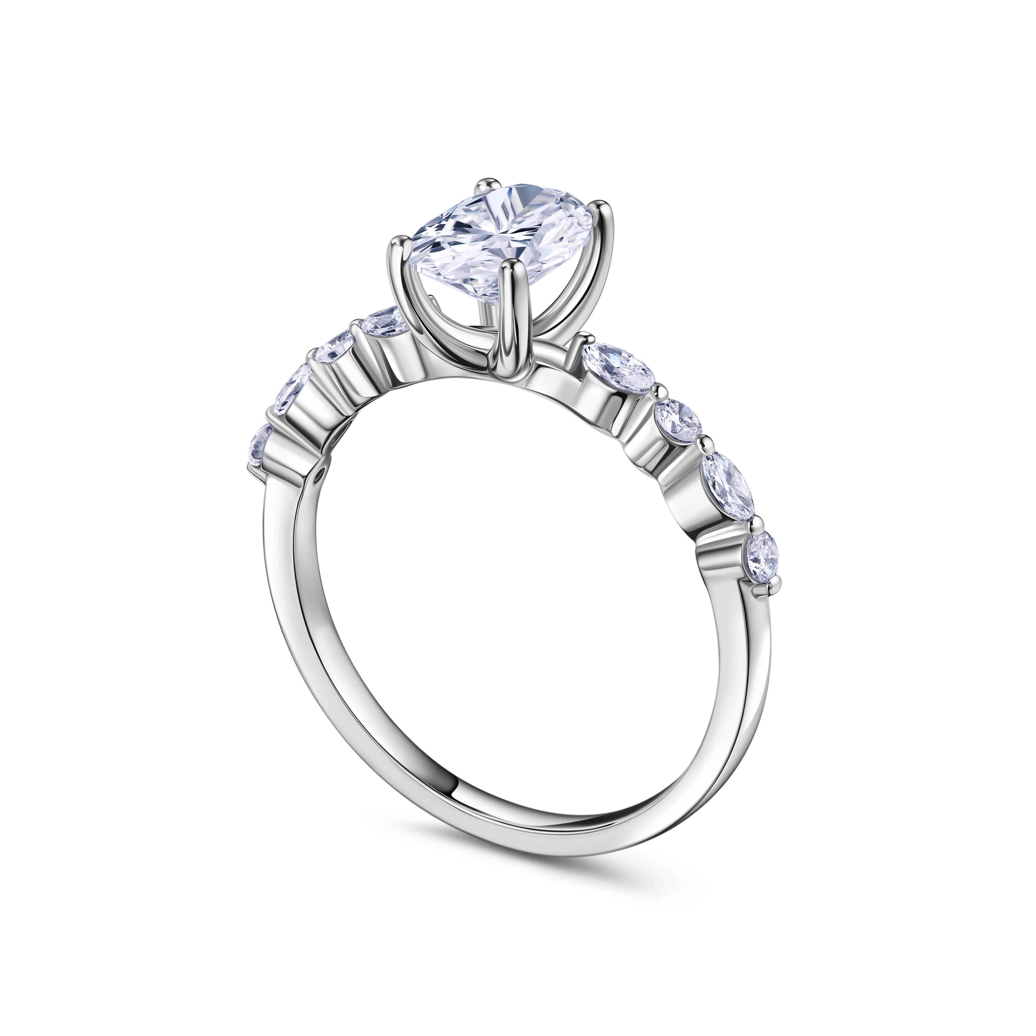 кольцо с lab-grown бриллиантами 1,40 ct.