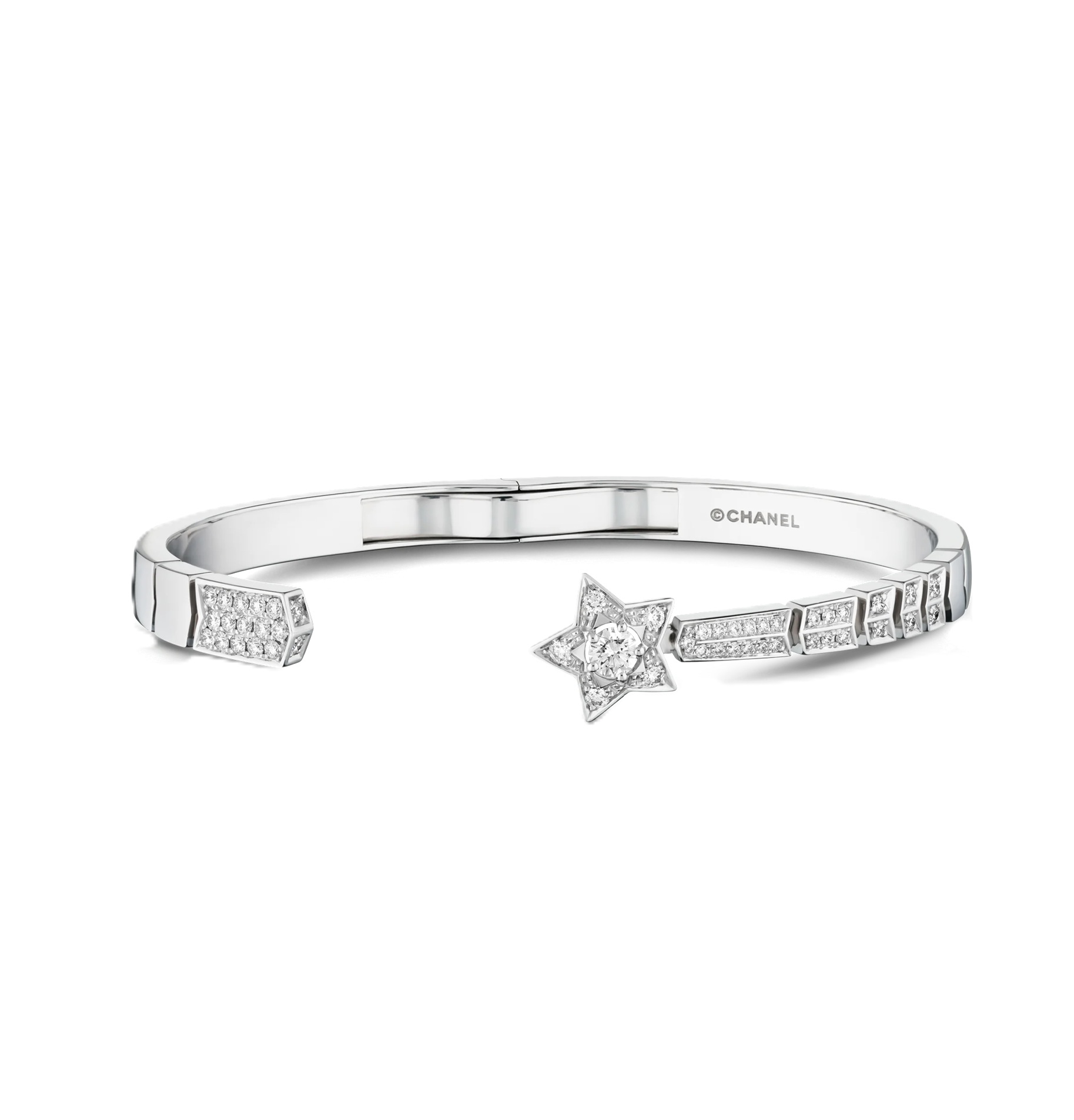 браслет comete chevron, белое золото, бриллианты 0.54 ct.