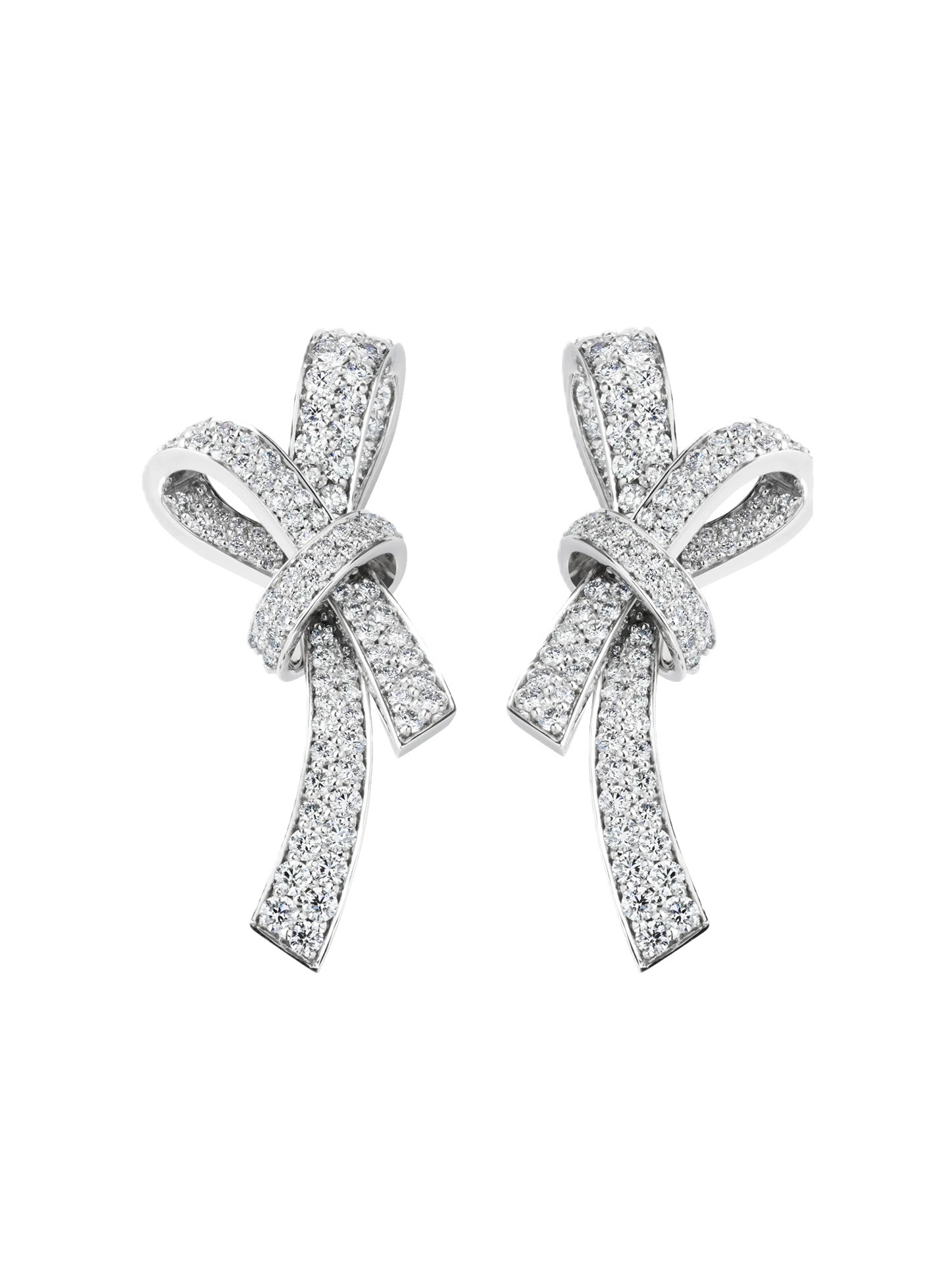 серьги chanel ruban  с бриллиантами 3.34 ct.