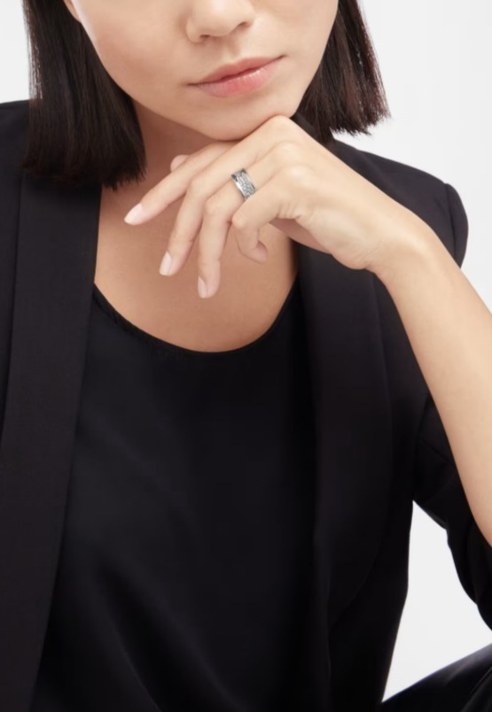 кольцо bvlgari b.zero1 из белого золота с бриллиантами