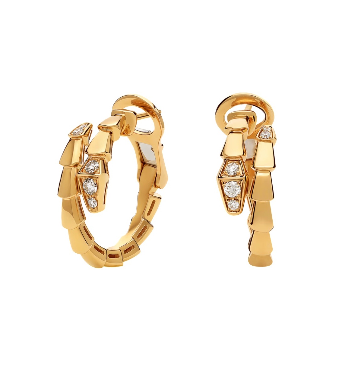 серьги bvlgari serpenti viper с бриллиантами 0.18 ct.