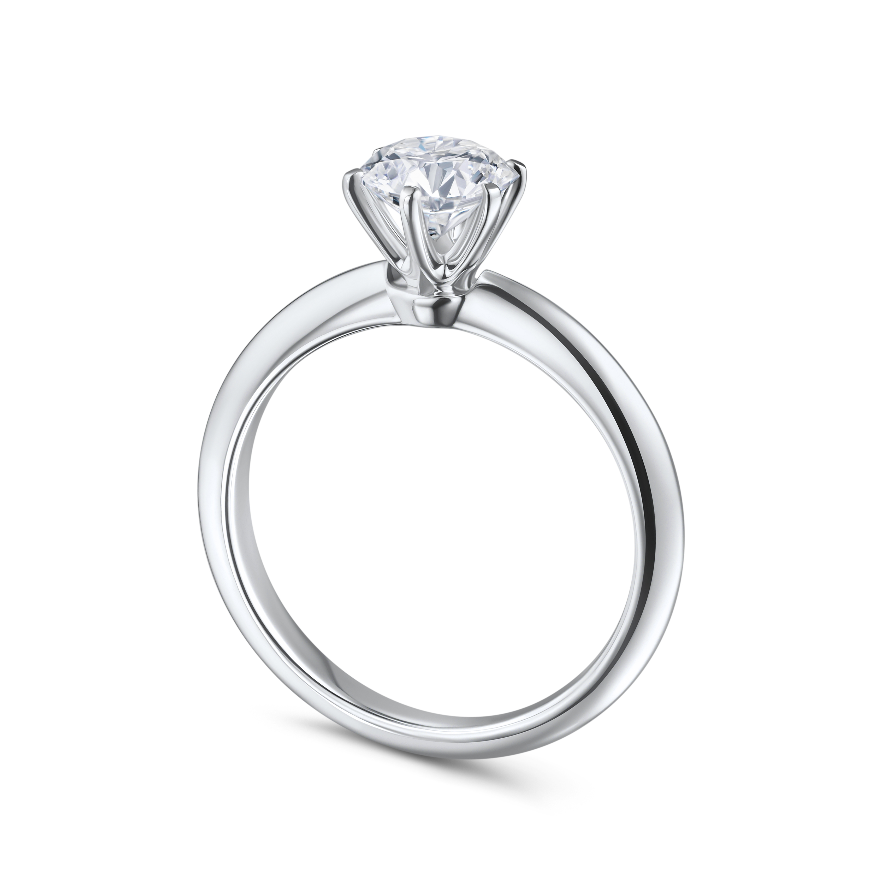 кольцо лабораторным бриллиантом 0,74 ct.