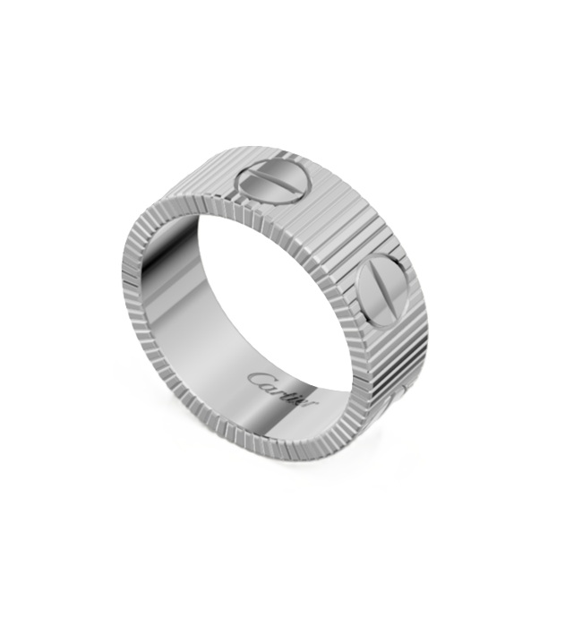 кольцо cartier love unliimited из белого золота