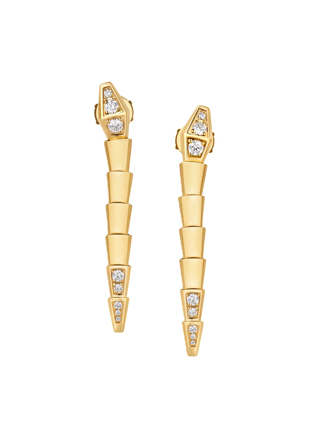 серьги serpenti viper с бриллиантами 0.53 ct.