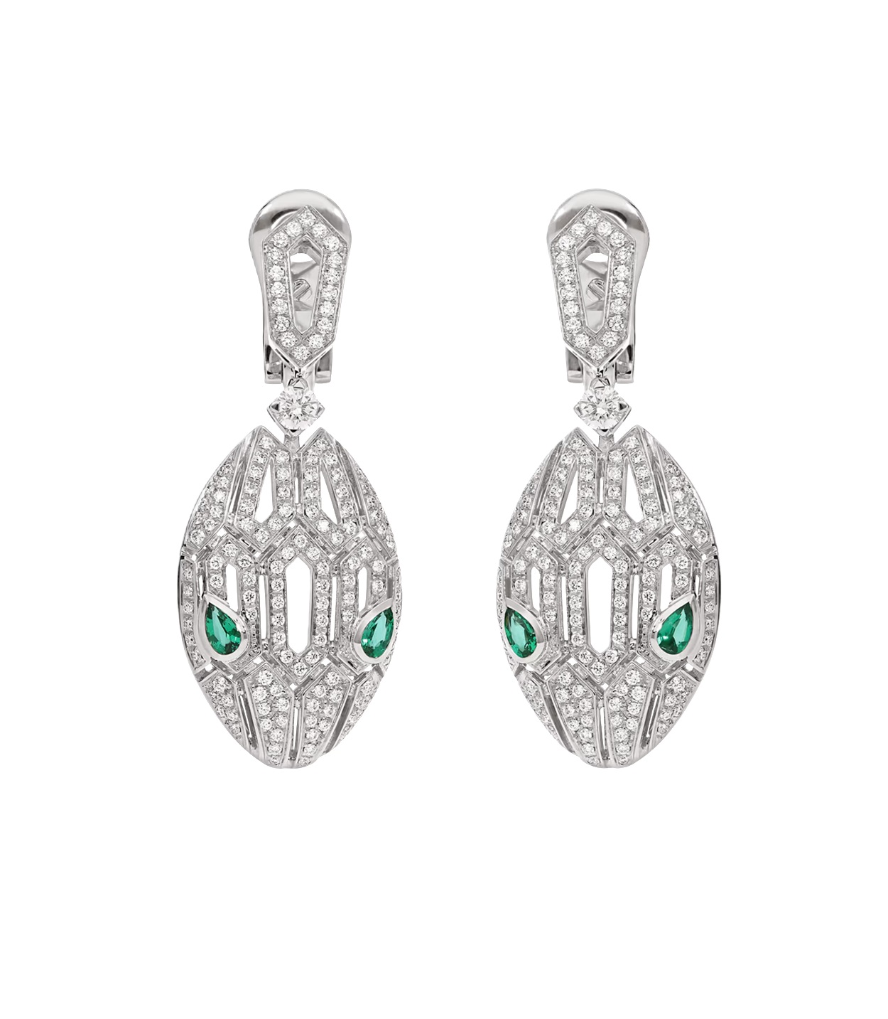 серьги bvlgari serpenti seduttori с бриллиантами 1.15 ct.