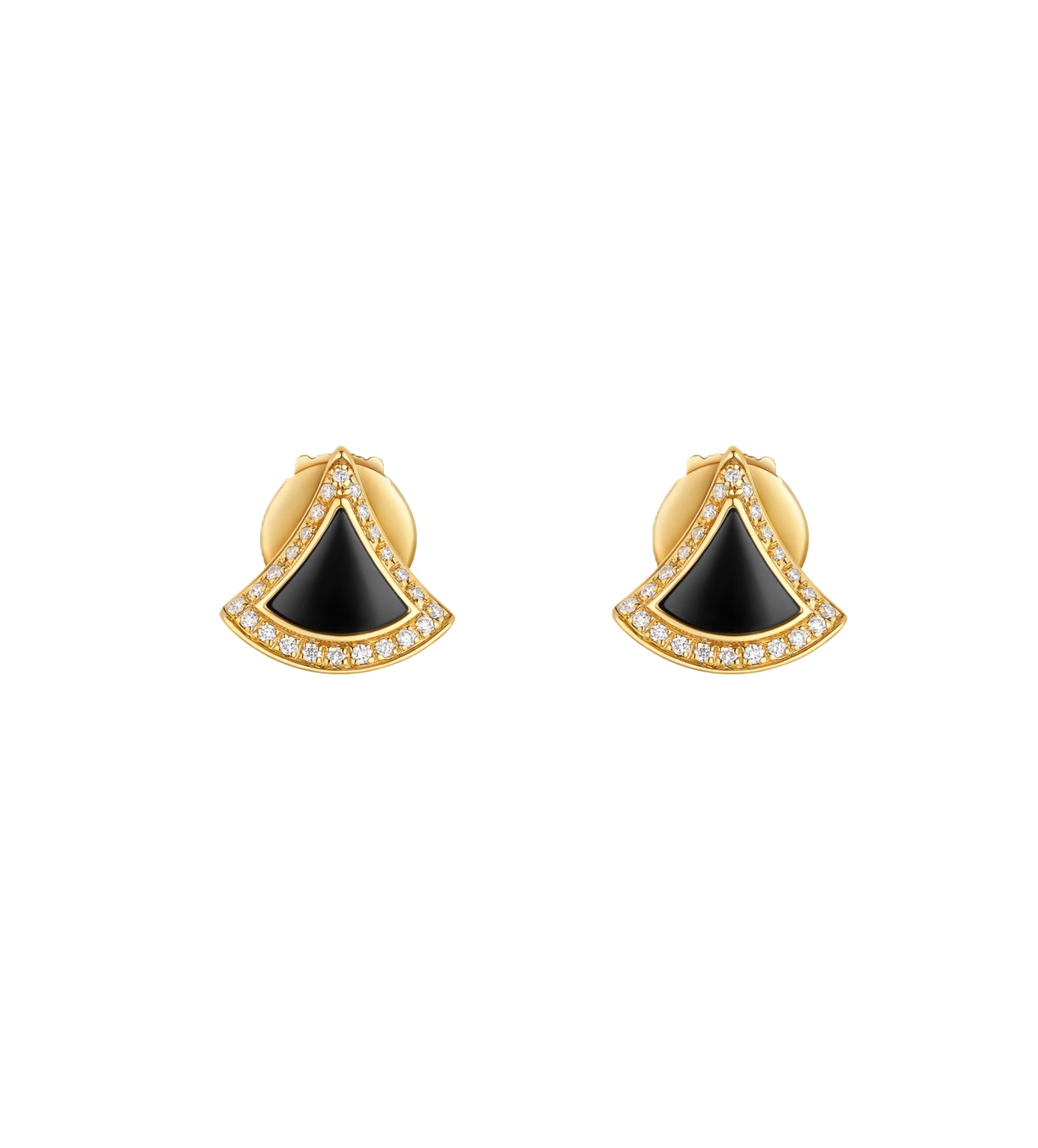 серьги bvlgari divas dream с ониксом и бриллиантами 0.1 ct.