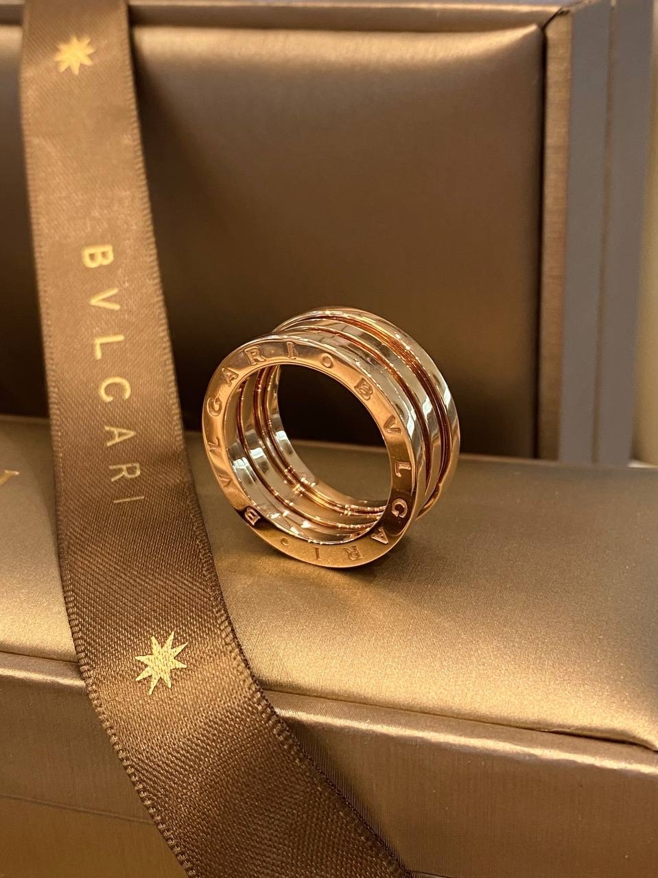 кольцо bulgari b.zero1 в розовом золоте