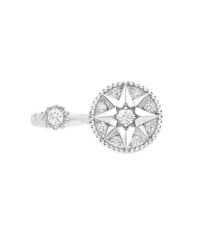 кольцо dior rose des vents c бриллиантами 0.22 ct.