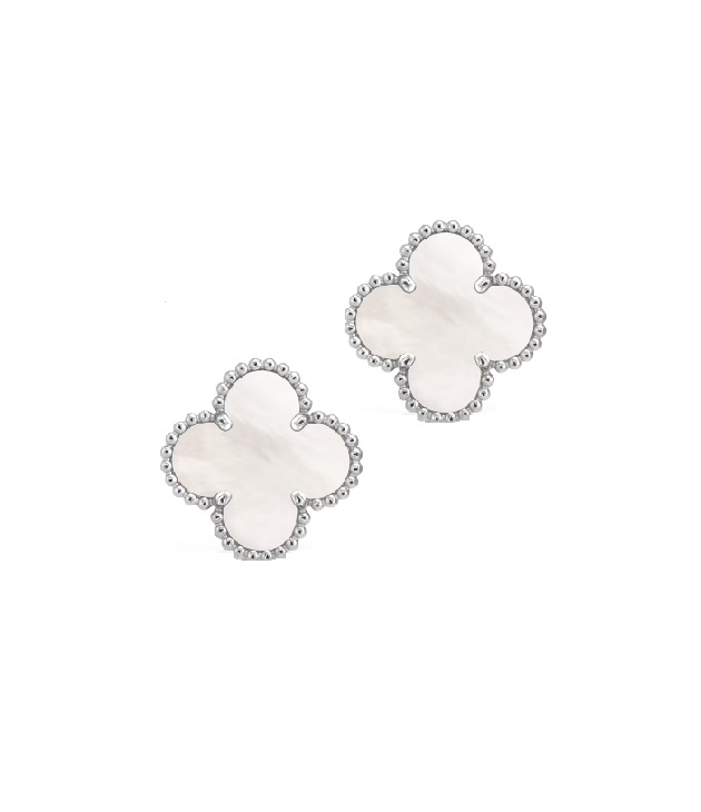 серьги van cleef & arpels vintage alhambra с перламутром