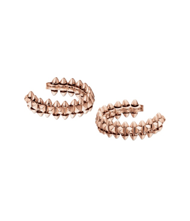 серьги cartier clash в розовом золоте 750 пробы