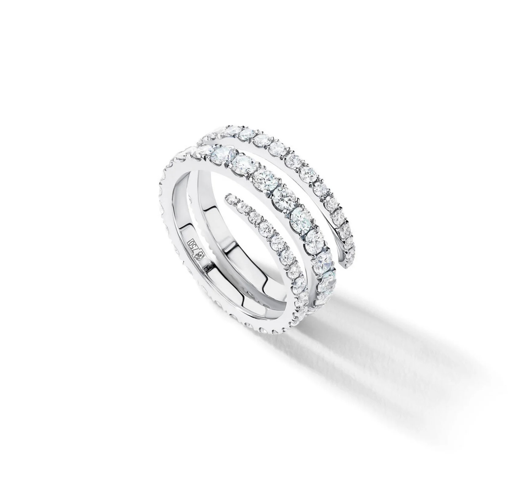 кольцо из белого золота с бриллиантами 1.05 ct