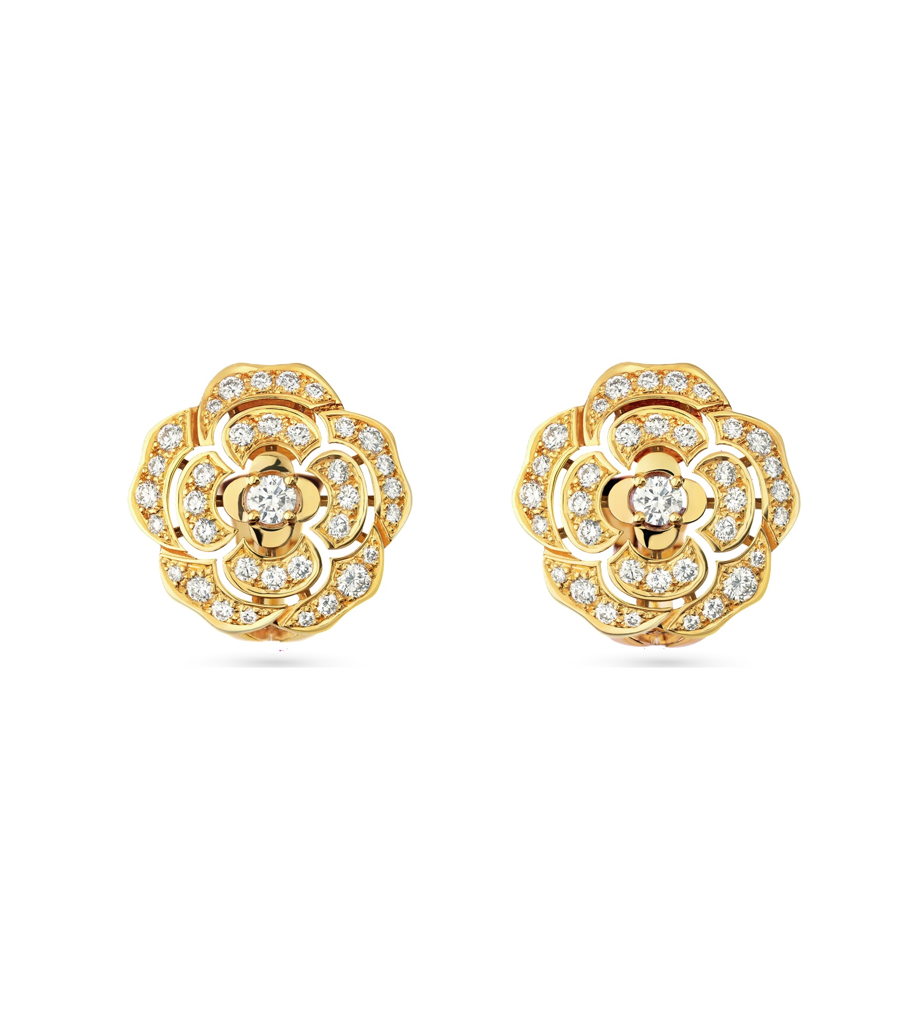 серьги chanel bouton de camelia