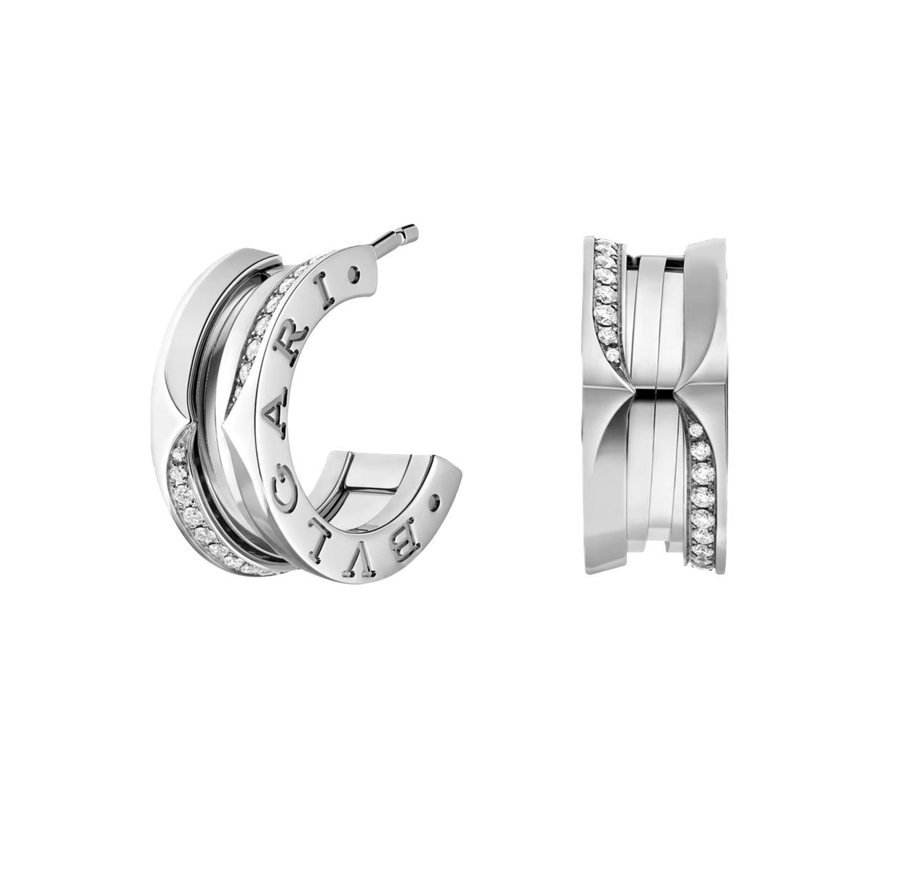 серьги bvlgari b.zero1 c бриллиантами 0.22 ct.