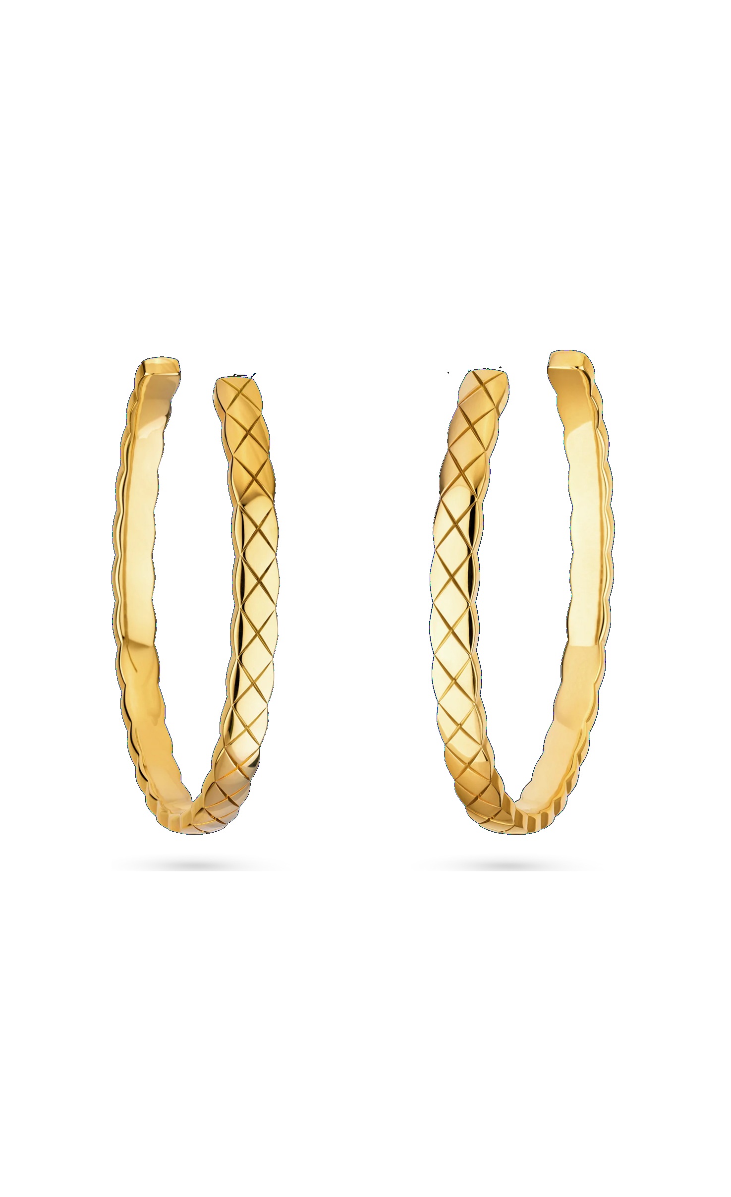 серьги chanel coco hoops желтое золото