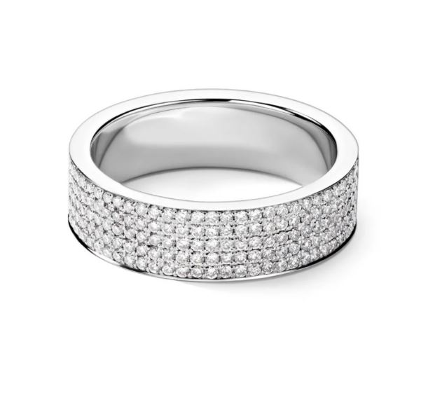 кольцо из белого золота с бриллиантами 1.34 ct