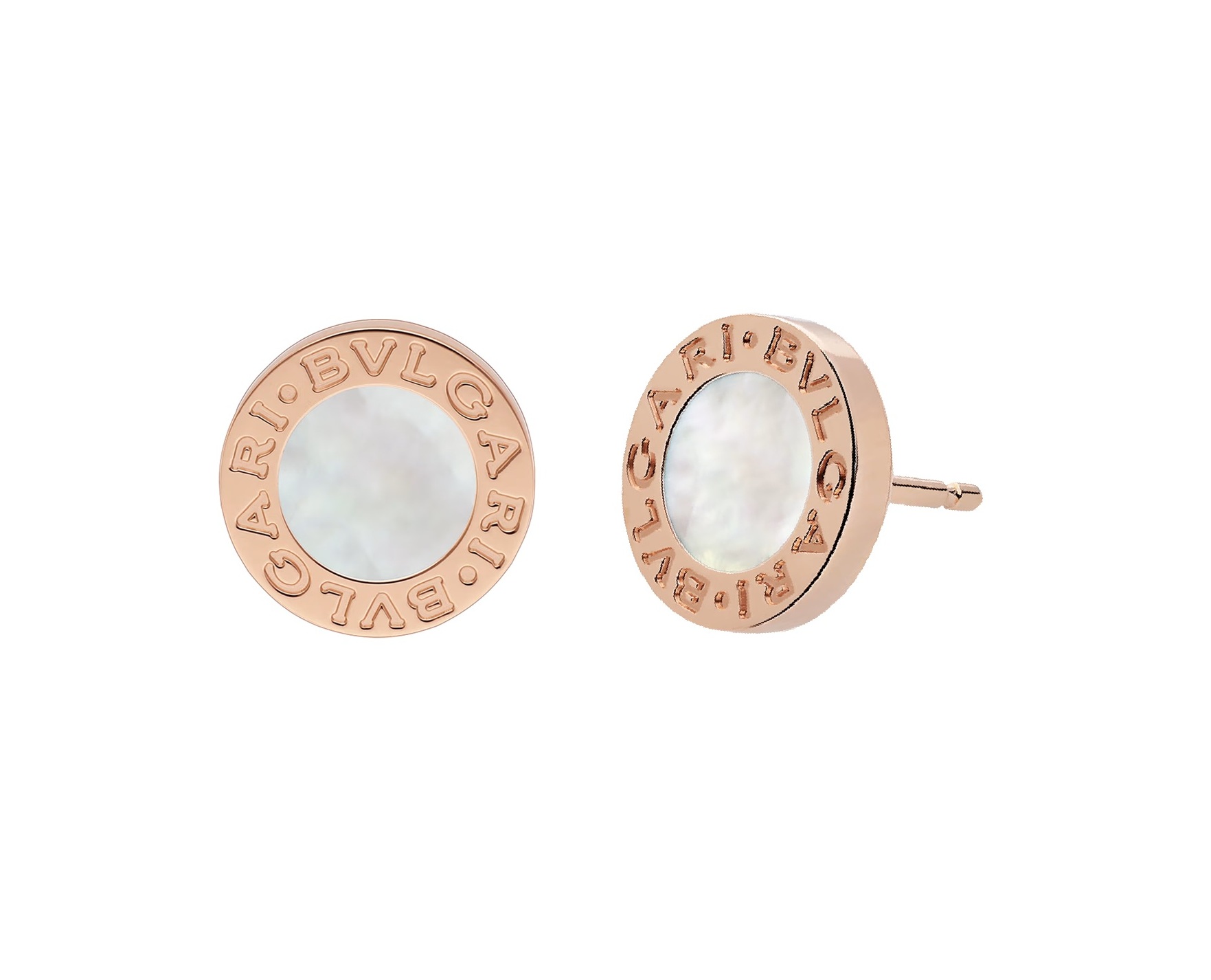 серьги-пусеты bvlgari bvlgari с перламутром