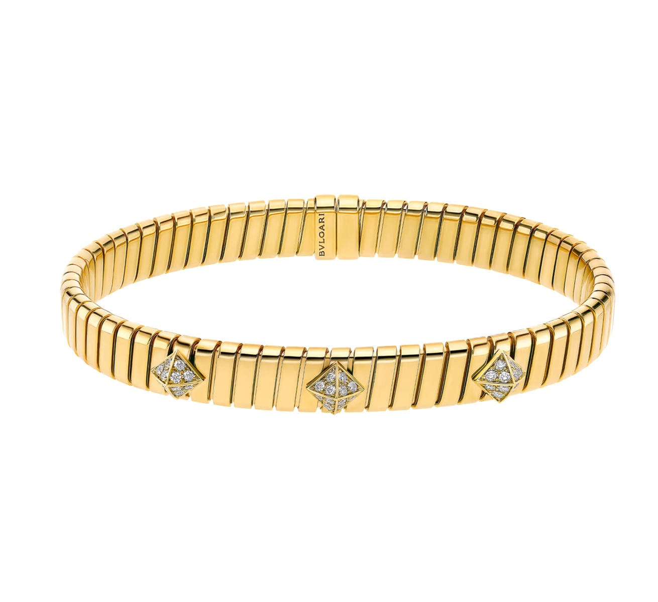 браслет bvlgari tubogas с бриллиантами 0.29 ct.
