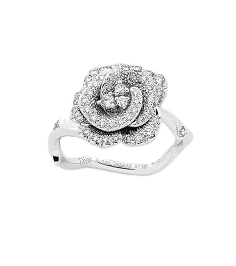 кольцо dior small rose dior bagatelle с бриллиантами 0.40 ct.