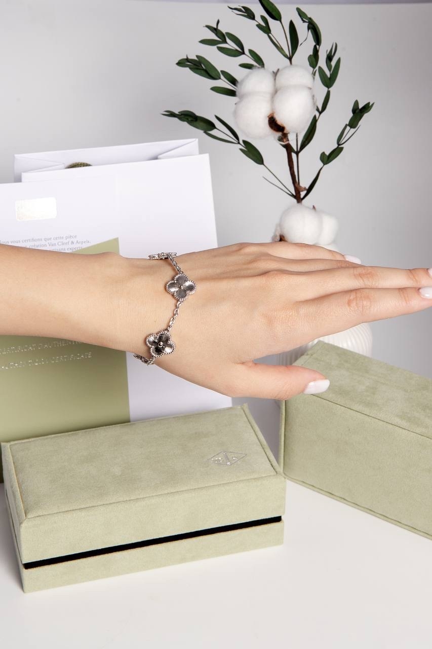 браслет van cleef & arpels vintage alhambra белое золото