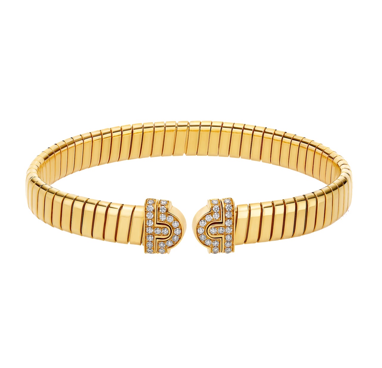 браслет bvlgari tubogas с бриллиантами 0.35 ct.